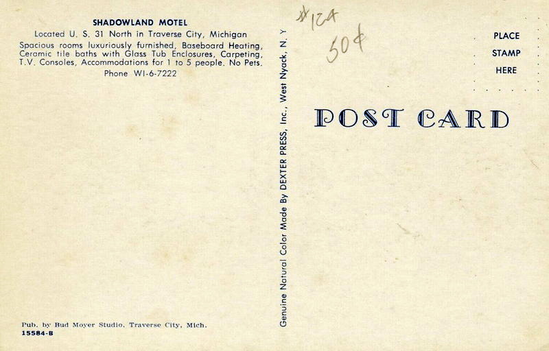 Shadowland Motel - Vintage Postcard